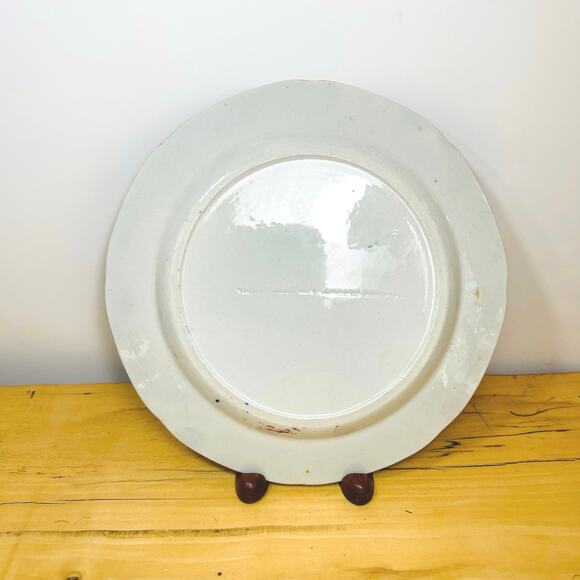 Antique 1813-1820 Masons Ironstone 8" Plate Water Lily Pattern, Signed 3/4 - 8* - Picture 2 of 6